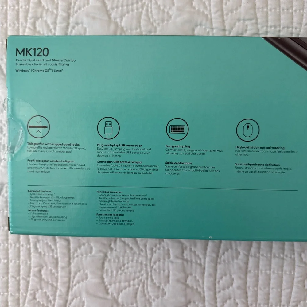 Logitech MK120 USB Keyboard and Mouse Set - Black
